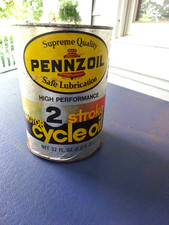 Pennzoil 2 Stroke Motorcycle Oil Empty 1 Quart Can