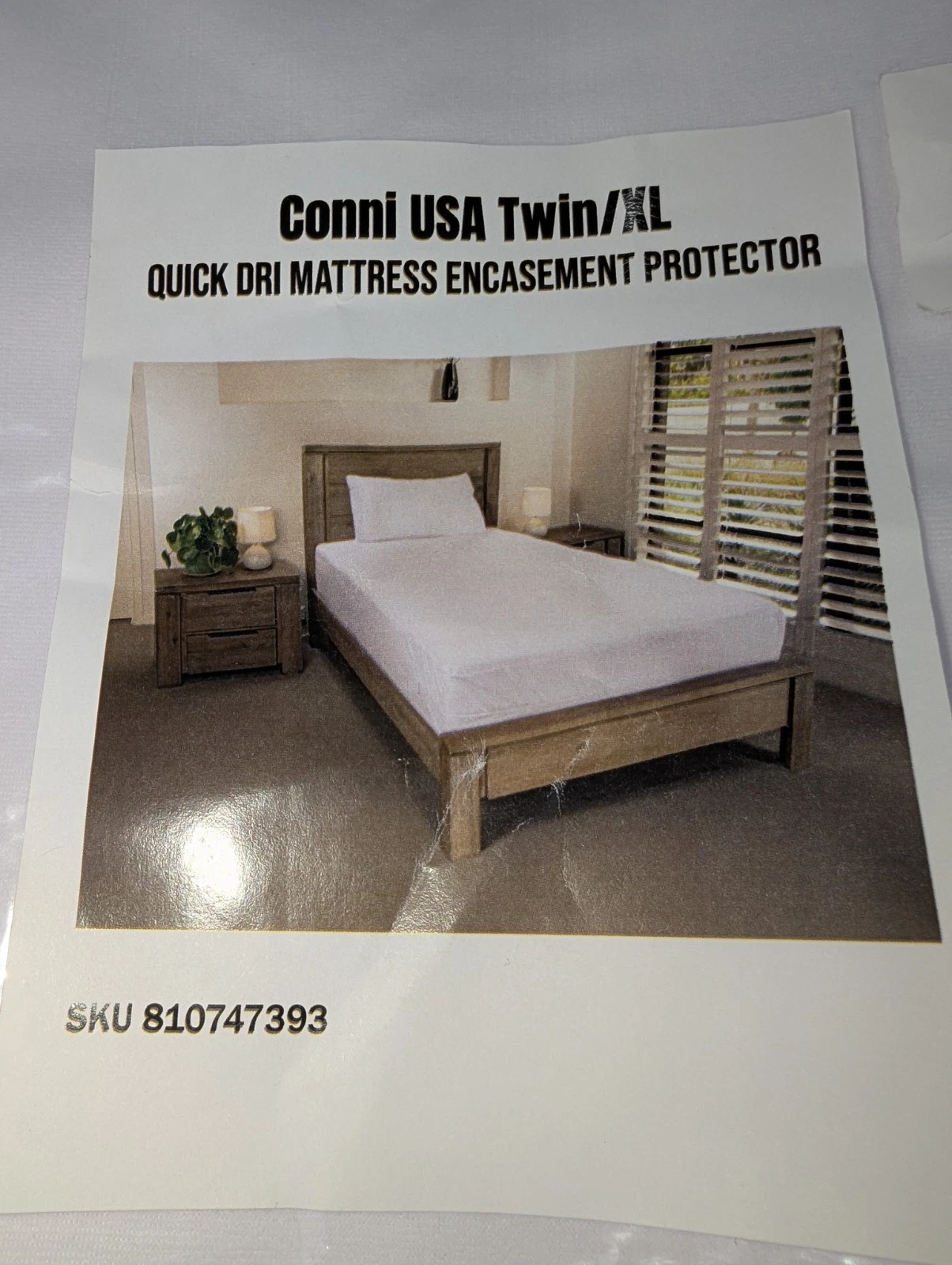 Conni Twin XL Mattress Protector Cover Waterproof Extra Long, Deep Pockets NEW