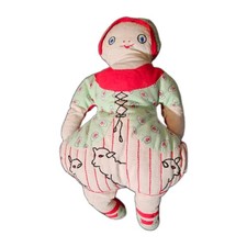 Vintage Handmade Fabric Folk Art Doll