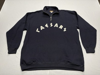 Caesars Palace Vintage 1/4 Long Sleeve Stitched Sweatshirt Made In USA Size 2XL