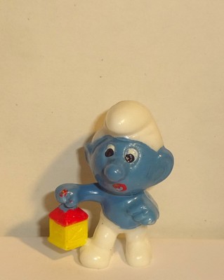 NIGHT WATCHMAN SMURF *Lantern Highlighter - Yellow* E. D. D. S. Smurfs 1983 Original