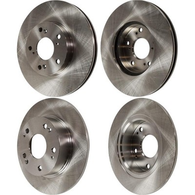 4pcs Disc Brake Rotor Set Front Rear Plain Cast Iron Performance 45251S87A00