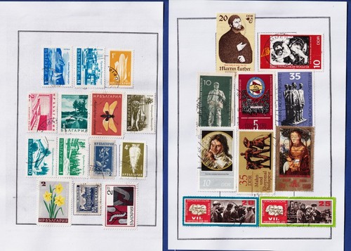 SERIES Lot Collection Sheets Stamps HUNGARY - GERMANY GDR