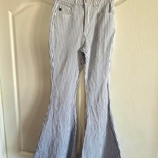 Kancan Women's White and Blue Trousers