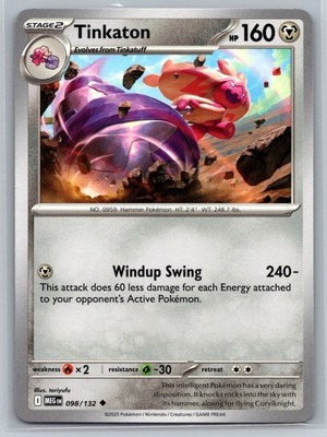 tinkaton pokemon card value ex 087/071 SR Clay BurstSnow Hazard Special Hammer If this Pokemon has any Special Energy attached Tinkaton ex 031 - Holofoil