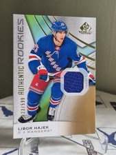 2019/20 SP GAME USED AUTHENTIC ROOKIES JERSEY #131 LIBOR HAJEK 323/599 RANGERS