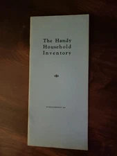 (vintage) The Handy Household Inventory insurance pamphlet