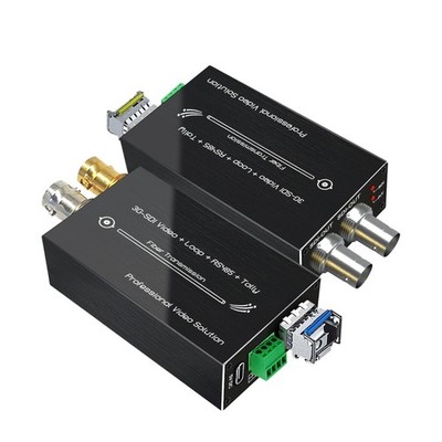 Mini-type 3G-SDI Optical Transceiver Fiber Converter with Tally + Reverse RS485