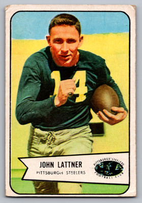 1954 BOWMAN #128 JOHN LATTNER STEELERS ROOKIE