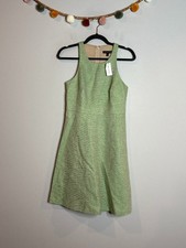 NWT Banana Republic green and tan tweed sheath dress