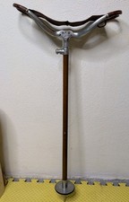 Vintage 1940s Brigg London 'The Perfect' Shooting Stick Fold Out Leather Seat S4