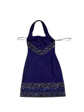 NITE Purple Halter Neck Beaded Sequin Trim Evening Dress Women's Size 6
