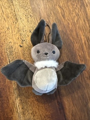 Bellzi Stuffed Animal Mini Plush Batti Bat Black Gray Toy 3'' Keychain Ornament