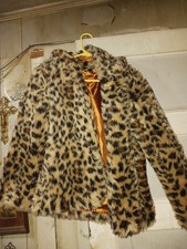leopard fur jacket women medium With Hood