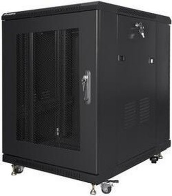 RACK 19 15U 600X800 GELOCHTE TÜR SCHWARZ FLAT PACK FF01-6815-23B