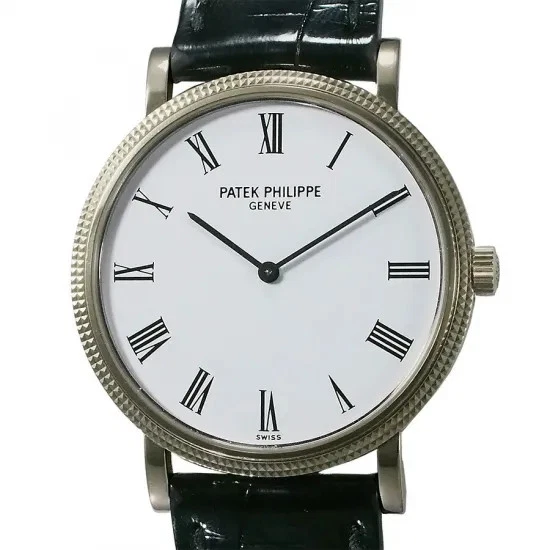 Patek Philippe — Patek Philippe Calatrava 5120G-001 34mm 18K White Gold White Wristwatch #SU1154
