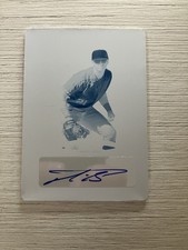 Michael Busch Cubs Autographed Printing plate 2019 Leaf Valiant
