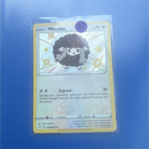 Pokemon Wooloo SV103/SV122 Shining Fates Shiny Vault Holo English 2021 70 HP
