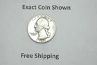 1941 P Washington Silver Quarter No Mint Mark Philadelphia Free Shipping
