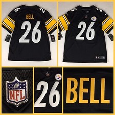 Men's Authentic Le'Veon Bell Pittsburgh Steelers Black Limited Nike SEWN Jersey
