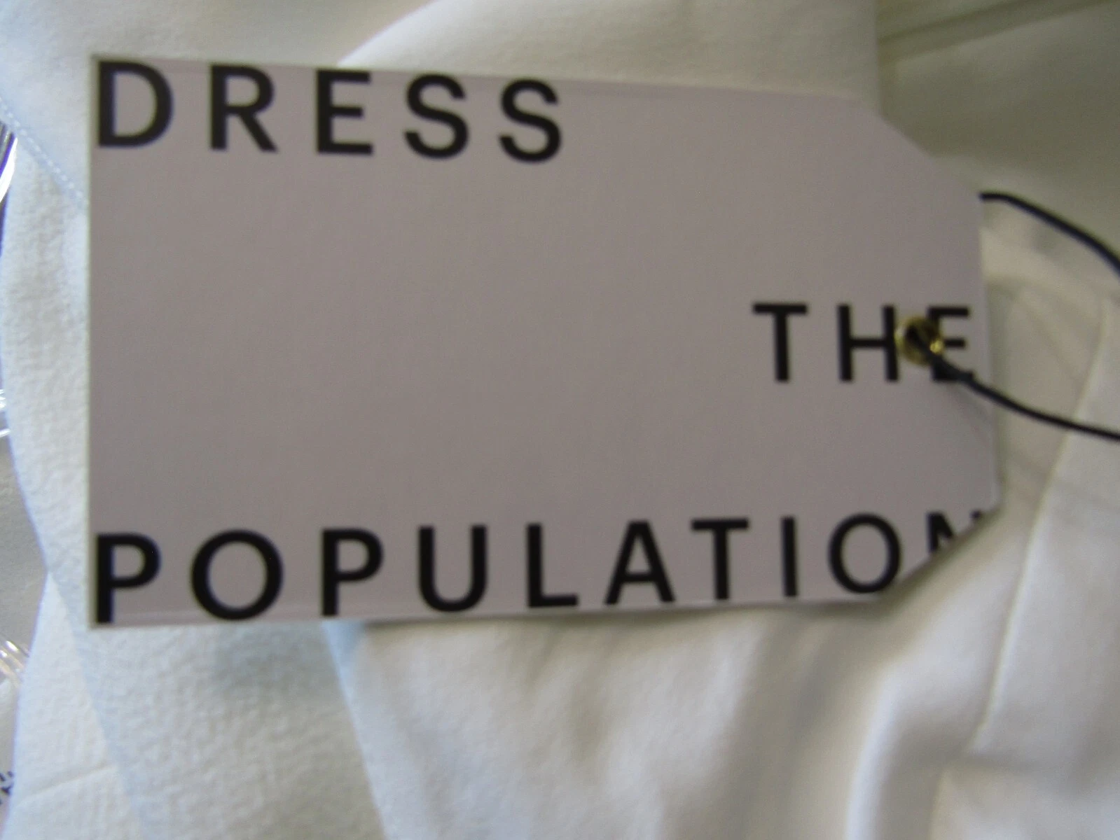 OFF WHITE Abito Vestito Donna Nuovo Con Etichetta The Population Gracelyn Off White Elegante Classico XXS