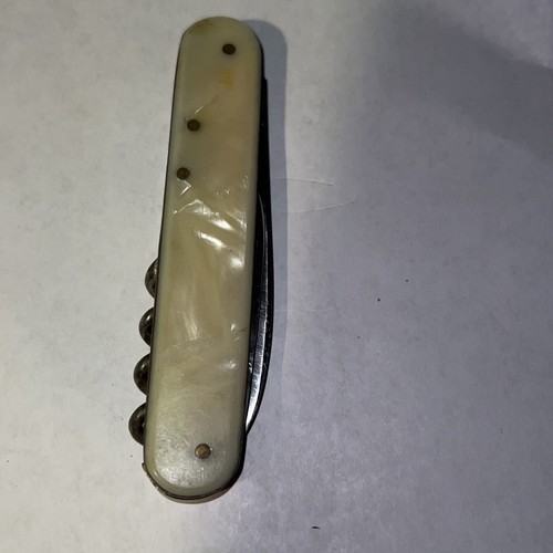 Vintage/Rare Lublin MER Rostfrei Walters Knife Mother Of Pearl Scales - Picture 5 of 6