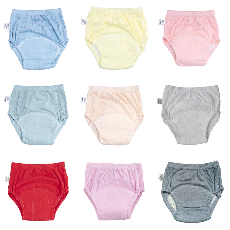 Pañales cortos reutilizables de algodón para bebés recién nacidos 1 pieza pañal de tela bragas infantiles Foto 3 de 4