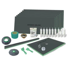 Hydro-Blok Center Stainless Steel Drain Shower Kits