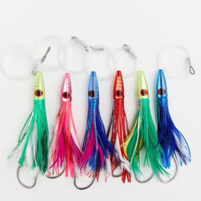 Teasers Chain Saltwater Fishing Trolling Lures with Hook Tuna