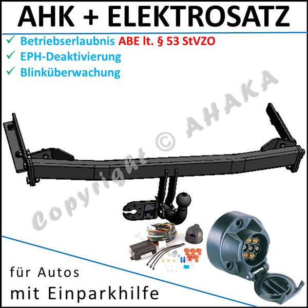 AHK + E-Satz ES7 FüR Ford Fiesta V SchräGheck 02-07 Eph-Abschaltung Einparkhilfe-image