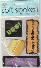 MAMBI Soft Spoken 3D stickers HAPPY HALLOWEEN Theme  90534 Fast FREE Shipping!