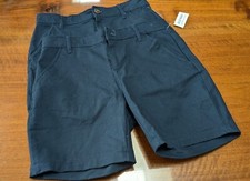 Old Navy Girls Bermuda Stretch Uniform Navy Blue Shorts Size 14, 2 Pair