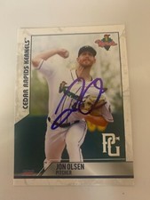 Jon Olsen Signed Card 2021 Cedar Rapids Kernels Got In Person Signed