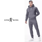 Gym King Mens ProLogo Tracksuit Hoodie Sweatshirt Joggers S.Grey Sold Separately