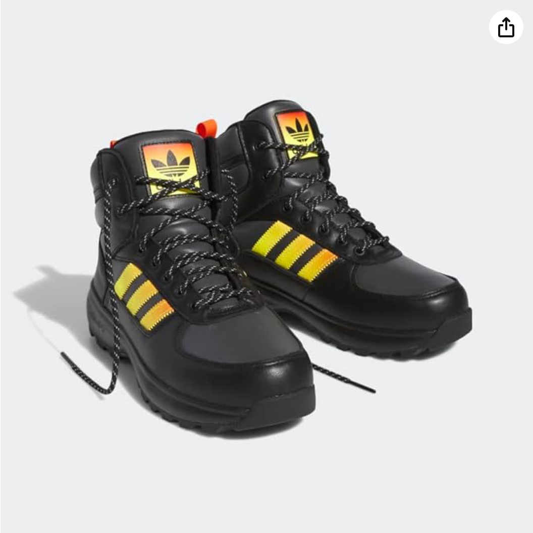 Adidas HQ2067 Mens Size 6 Black Chasker Solar Gold High Leather Sneaker Boots adidas Men main image 4