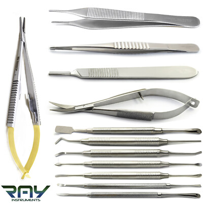 Periosteal Elevator Microsurgery Castroviejo Needle Holder Forceps Dental Tools