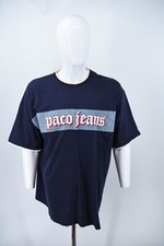 Vintage PACO JEANS NWT Embroidered T-Shirt - Denim Insert - Mens XXL