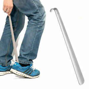 Portable Long Shoe Horn Steel Silver Metal Shoehorn Remover Shoes NEW