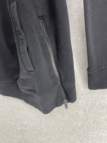 Tony HAWK Hoodie Men's Size Large Solid Black Sweater Long Sleeve Side Zippers - Picture 5 of 11