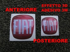 ADESIVO 3D 3M RESINATO BADGE LOGO FIAT FREEMONT BAULE ANTERIORE + POSTERIORE