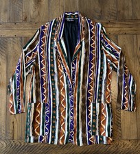 Vtg City Chic 90s Blazer Geometric Colorful One Button Sz 38 Women’s Jacket Boho