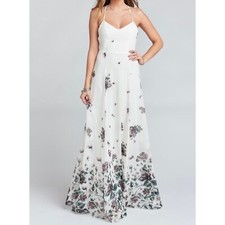 NWT Show Me Your Mumu Womens Godshaw Goddess Gown XXS Antique Rose Chiffon