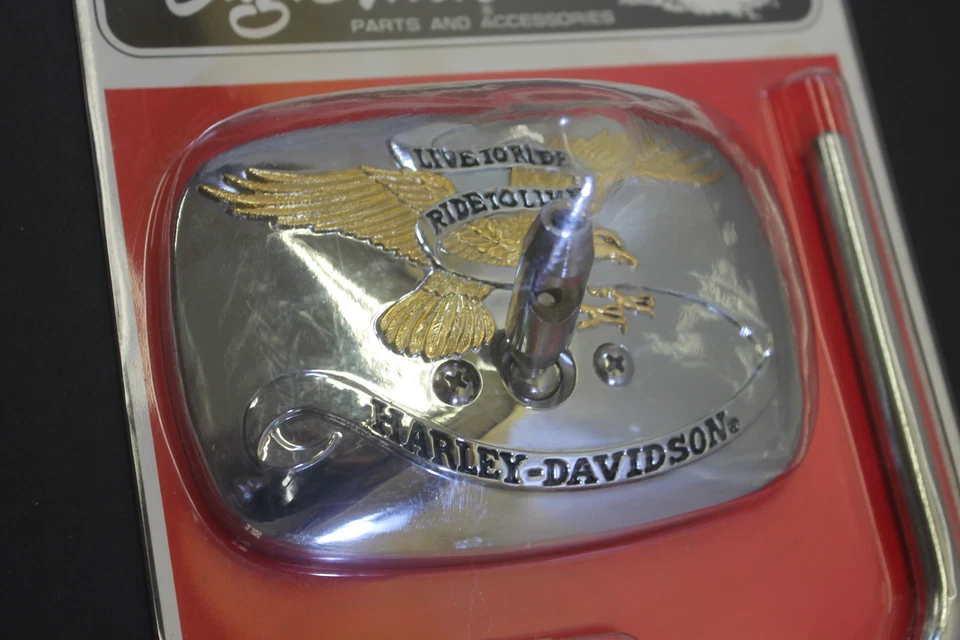 NUEVO ESPEJO RETROVISOR HARLEY DAVIDSON 2 PIEZAS VÁSTAGO CORTO VIVO PARA MONTAR PARTE # 91868-90T Foto 3 de 4