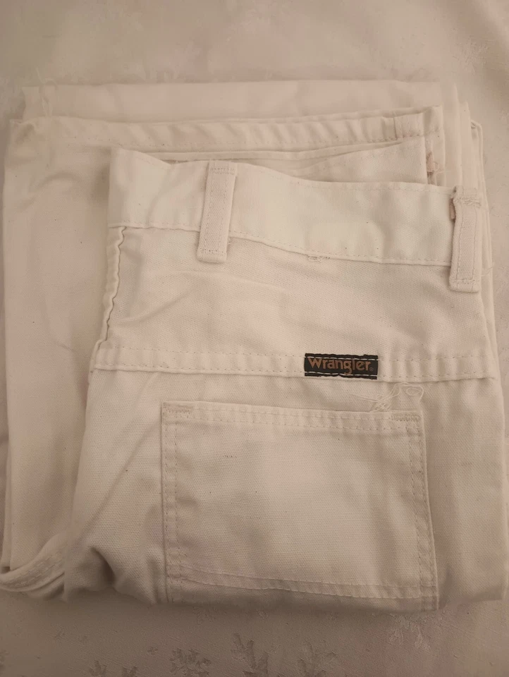 Pantalones blancos regulares vintage años 70 Wrangler niños talla 12 WPL6428 Foto 2 de 4