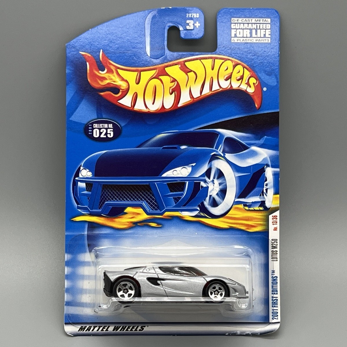 Hot Wheels 2001 First Editions Collector #025 Lotus M250 Silver