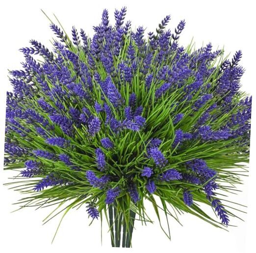 Artificial Plants Outdoor, 20PCS Lavender Artificial Flowers,Fake Color03-20pcs-image