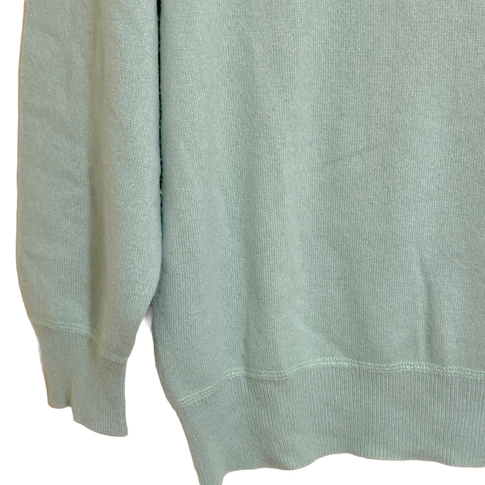 Suéter Forte Mezcla Cachemira Seda Talla Pequeña Verde Sudadera Estilo Manga Larga Foto 3 de 4