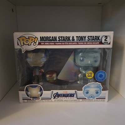 Funko Pop! Marvel Avengers: Endgame Morgan & Tony Stark 2-Pack GITD Bobble