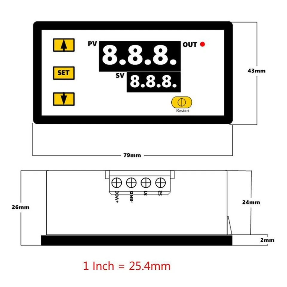 Effizienter 3 Stück Digitaler Temperaturschalter W3230 mit Edelstahlsensor - Image 2 of 4