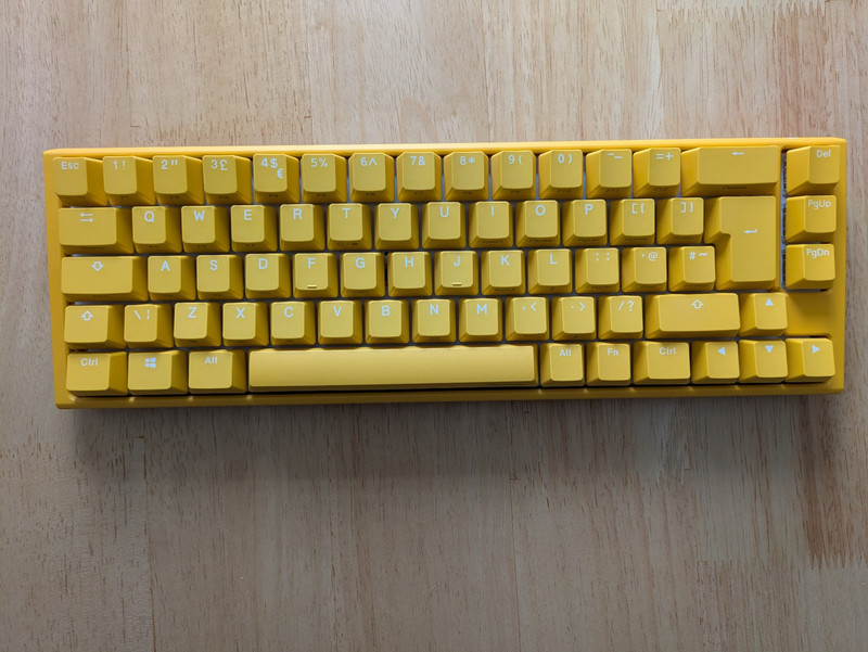 Ducky One 3 SF Yellow 65% Mechanical Keyboard UK Layout - Fully Working LED Flaw
